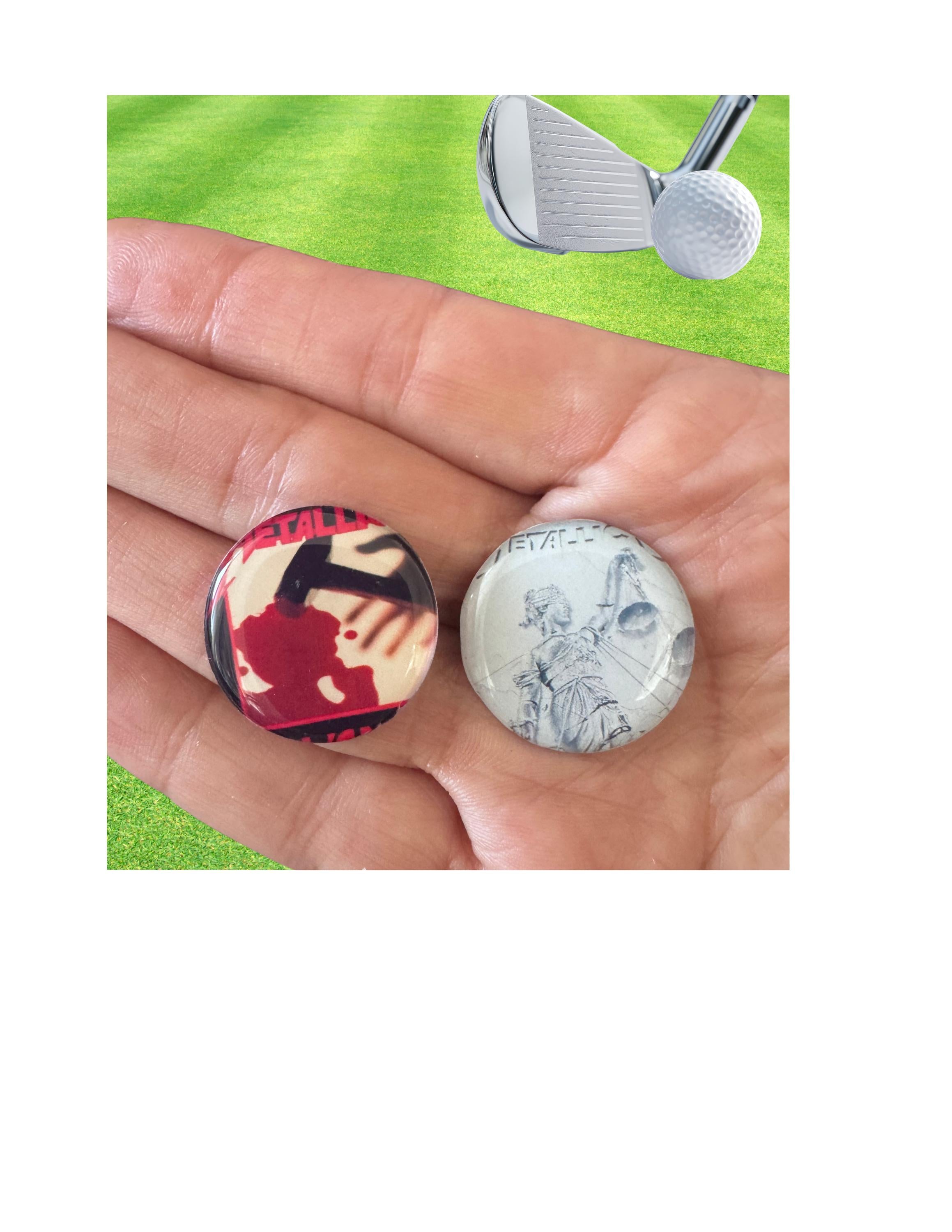 Metallica Golf Ball Marker Magnetic Golf Accessory Unique Music Fan and Golfer Gift
