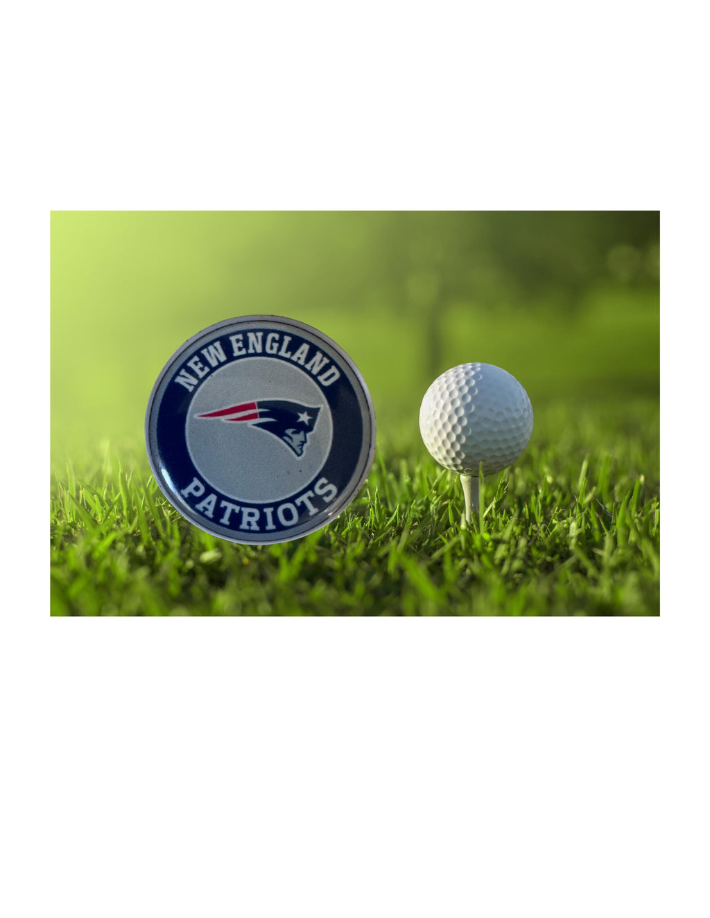 New England Patriots Golf Ball Marker, Magnetic Accessory, Football Fan Golfer Gift