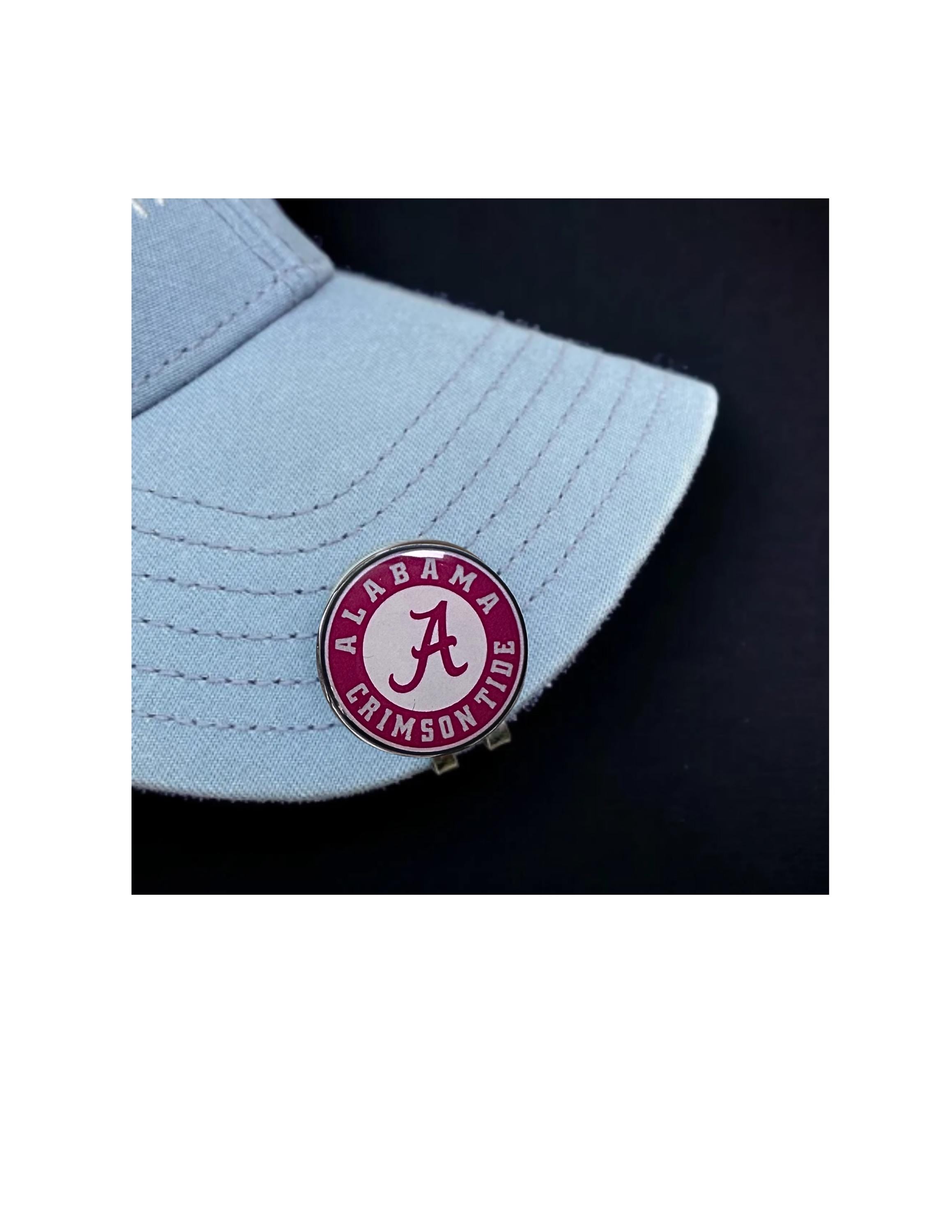 Alabama Crimson Tide Golf Ball Marker, Magnetic Accessory, Football Fan Golfer Gift