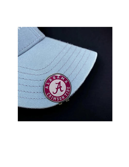 Alabama Crimson Tide Golf Ball Marker, Magnetic Accessory, Football Fan Golfer Gift