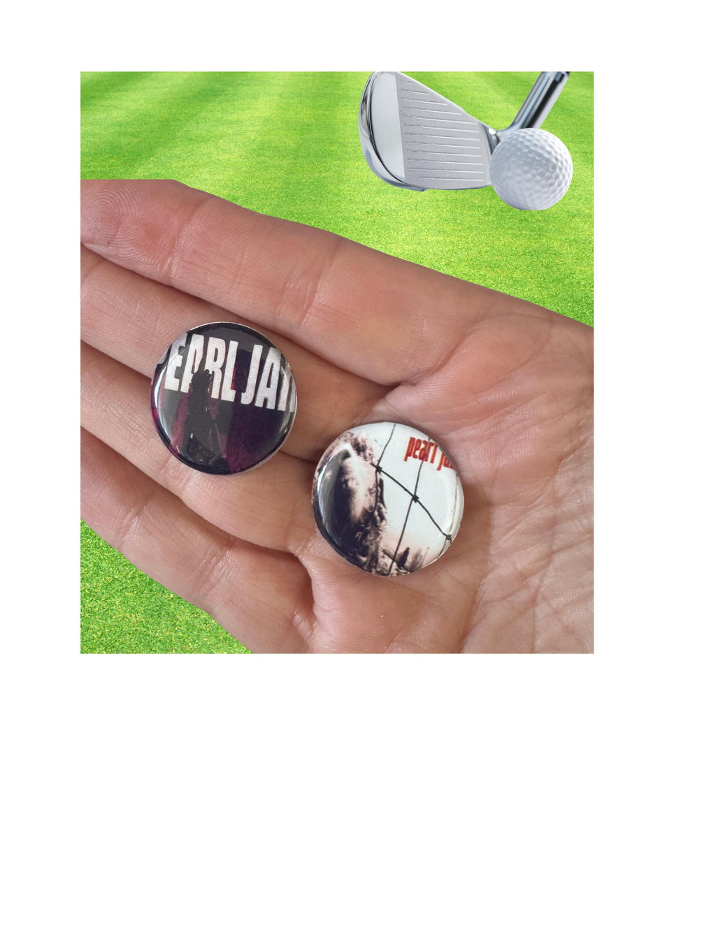 Pearl Jam Golf Ball Marker Magnetic Golf Accessory Unique Music Fan and Golfer Gift