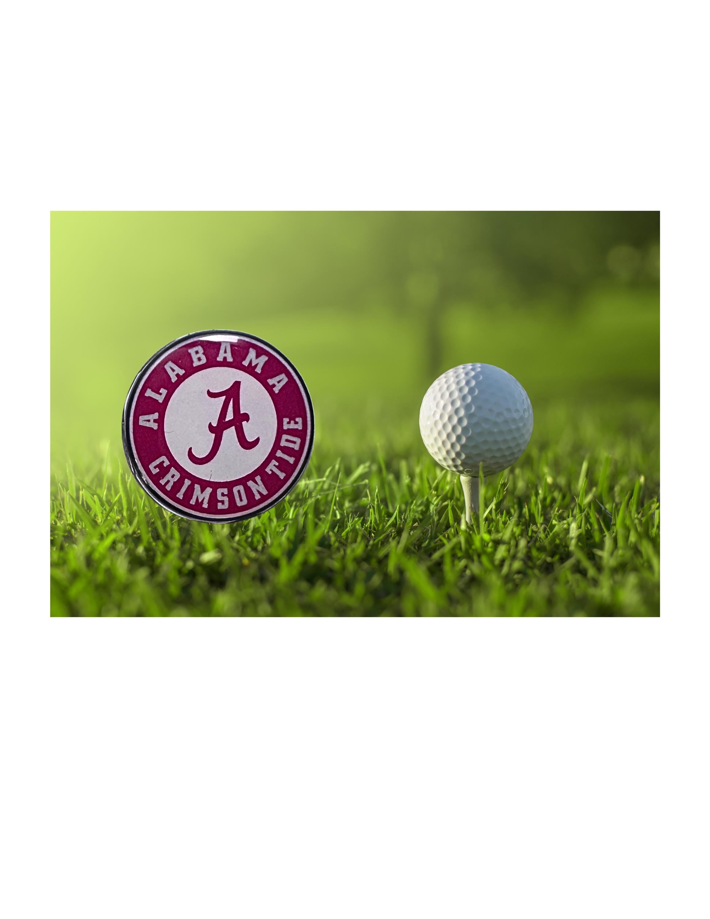 Alabama Crimson Tide Golf Ball Marker, Magnetic Accessory, Football Fan Golfer Gift