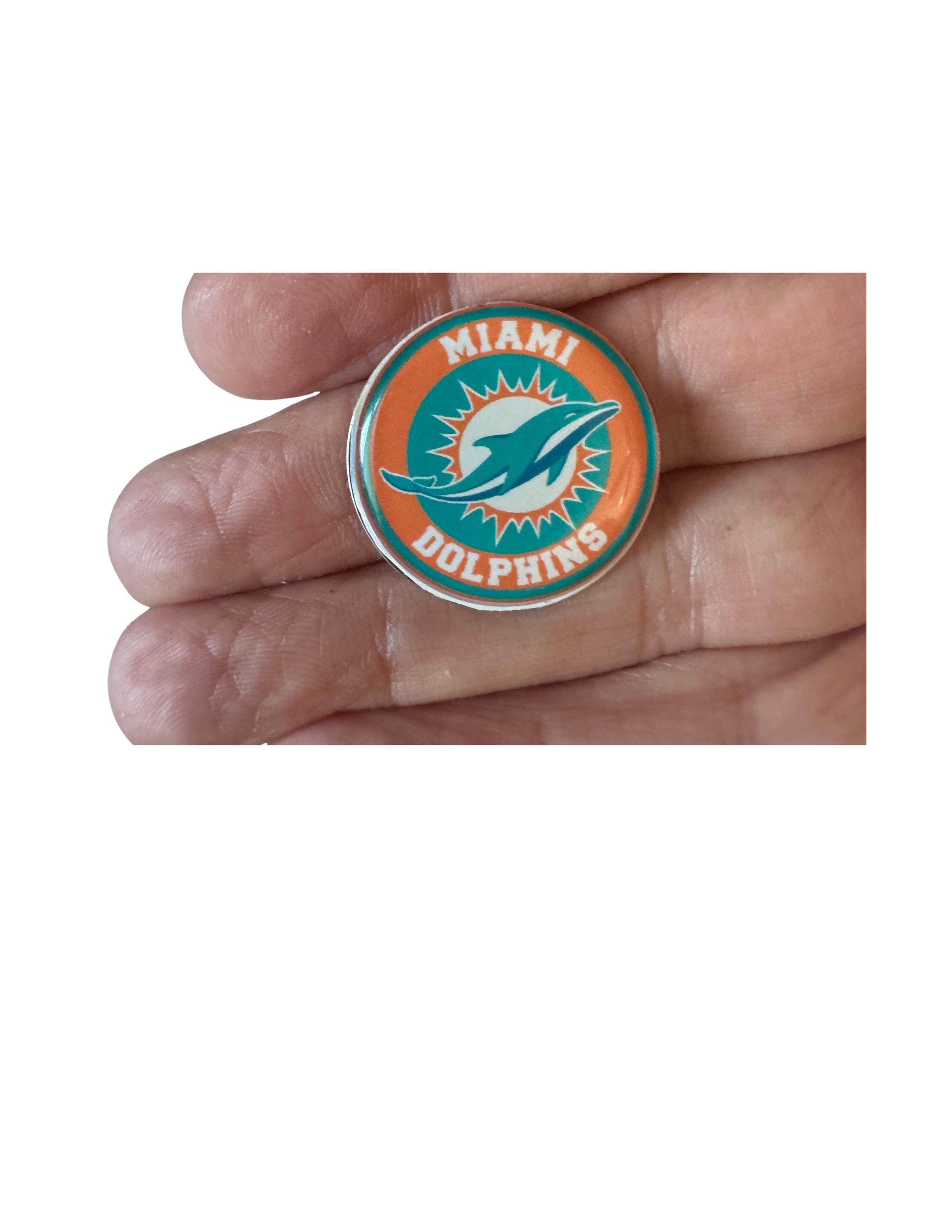 Miami Dolphins Golf Ball Marker, Magnetic Accessory, Football Fan Golfer Gift