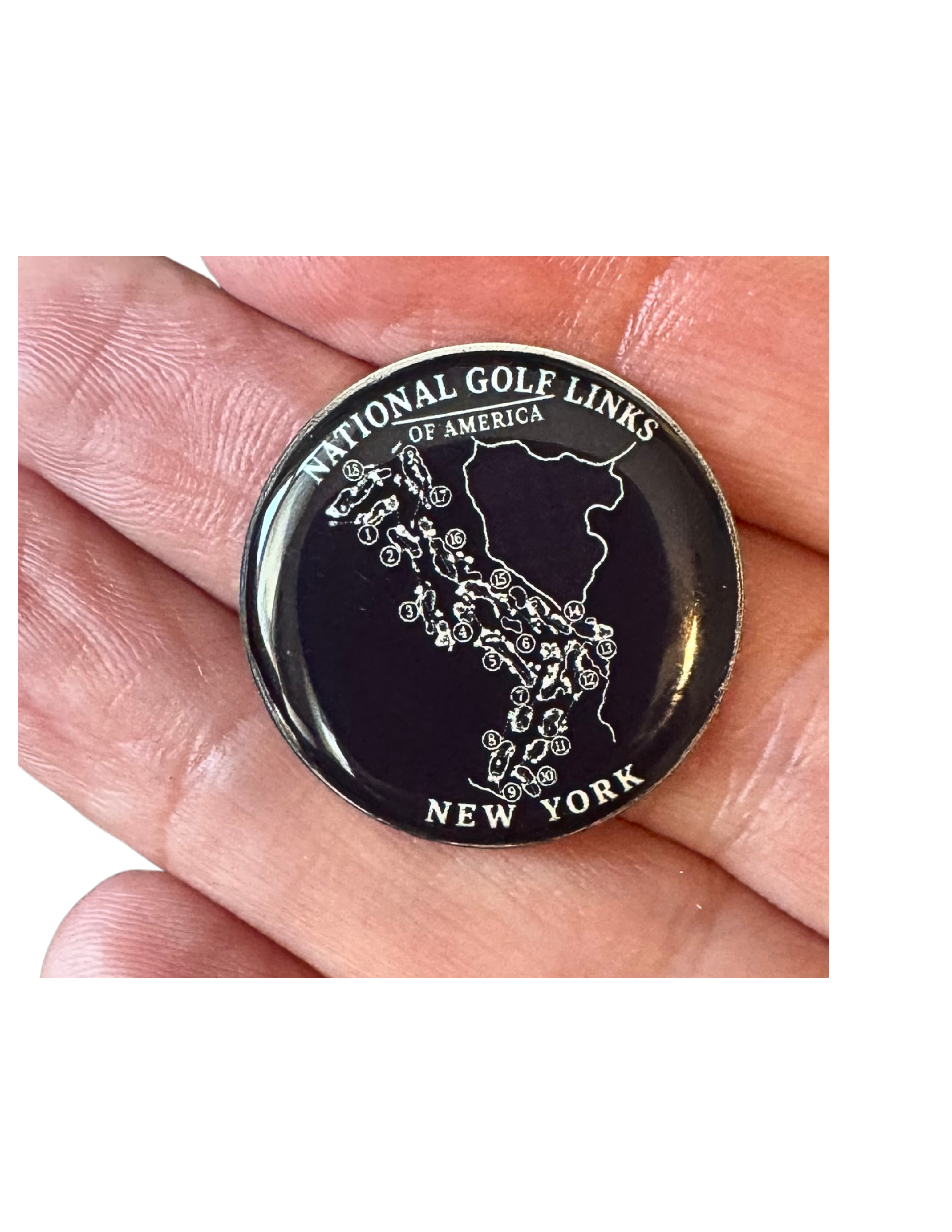 National Golf Links of America Golf Ball Marker – New York | Magnetic Golf Marker | Historic Course Map | Golf Gift | Bucket List Course