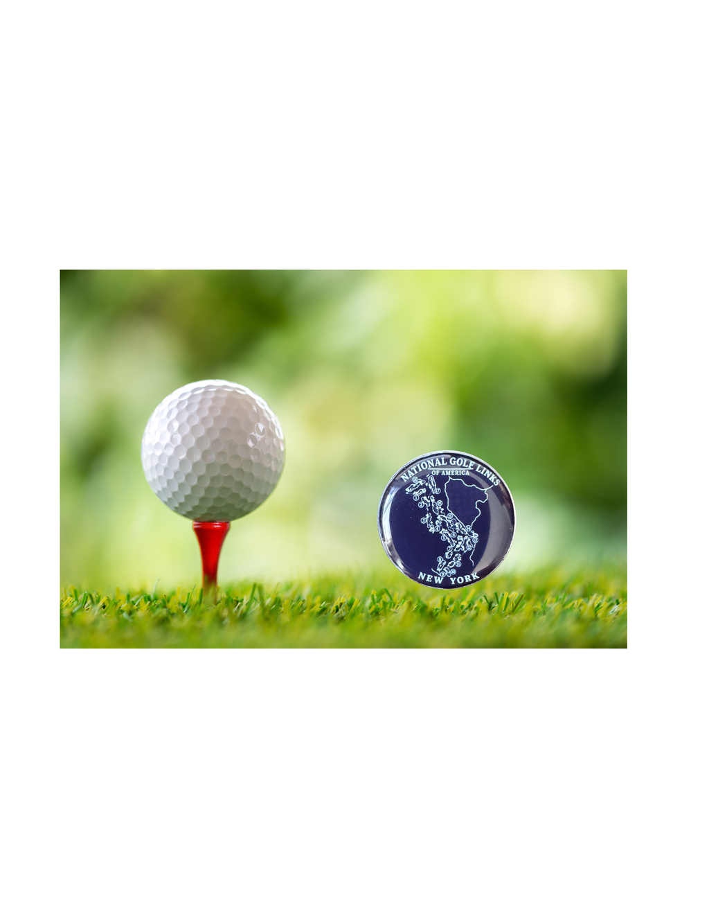 National Golf Links of America Golf Ball Marker – New York | Magnetic Golf Marker | Historic Course Map | Golf Gift | Bucket List Course