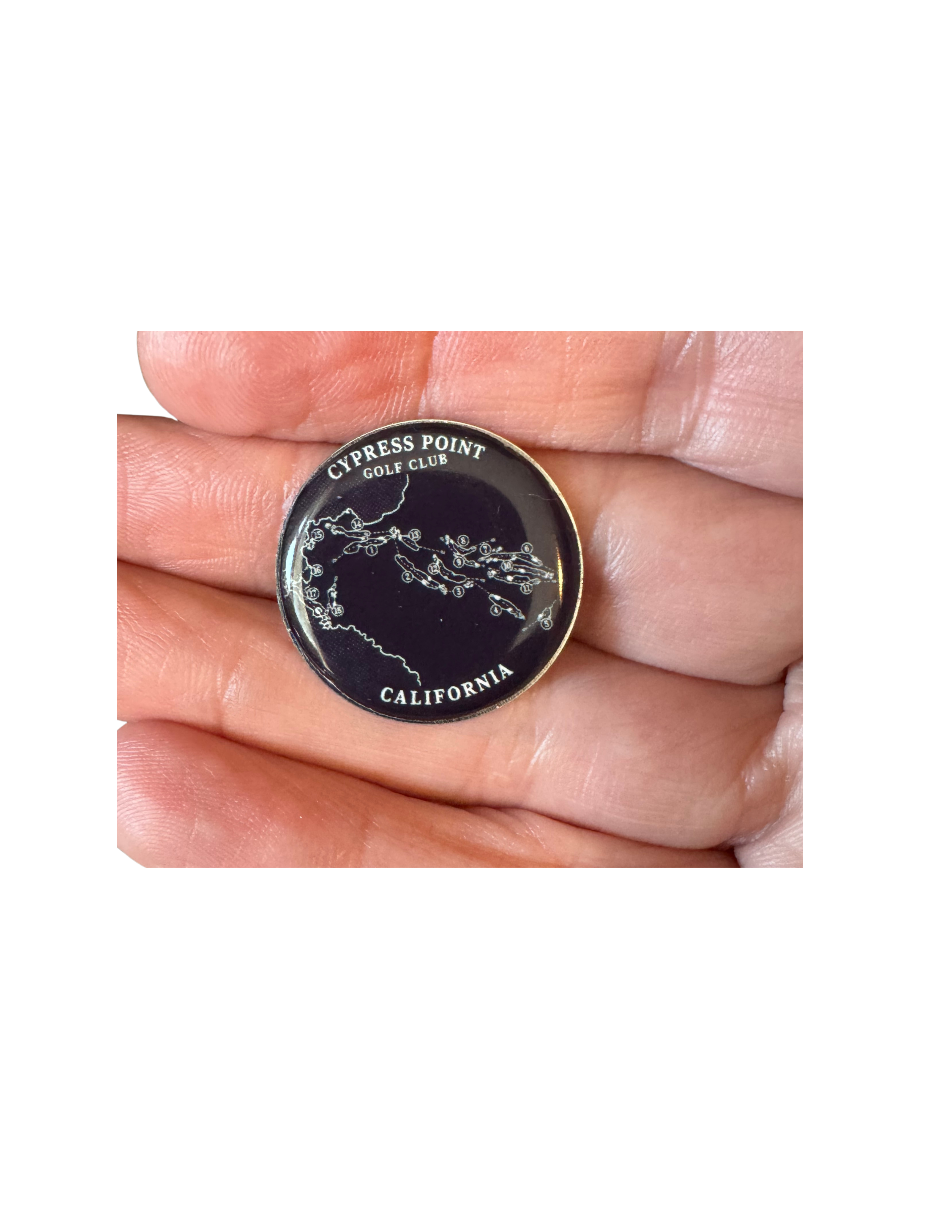 Cypress Point Golf Club Golf Ball Marker – California | Magnetic Golf Marker | Legendary Course Map | Golf Gift | Pebble Beach