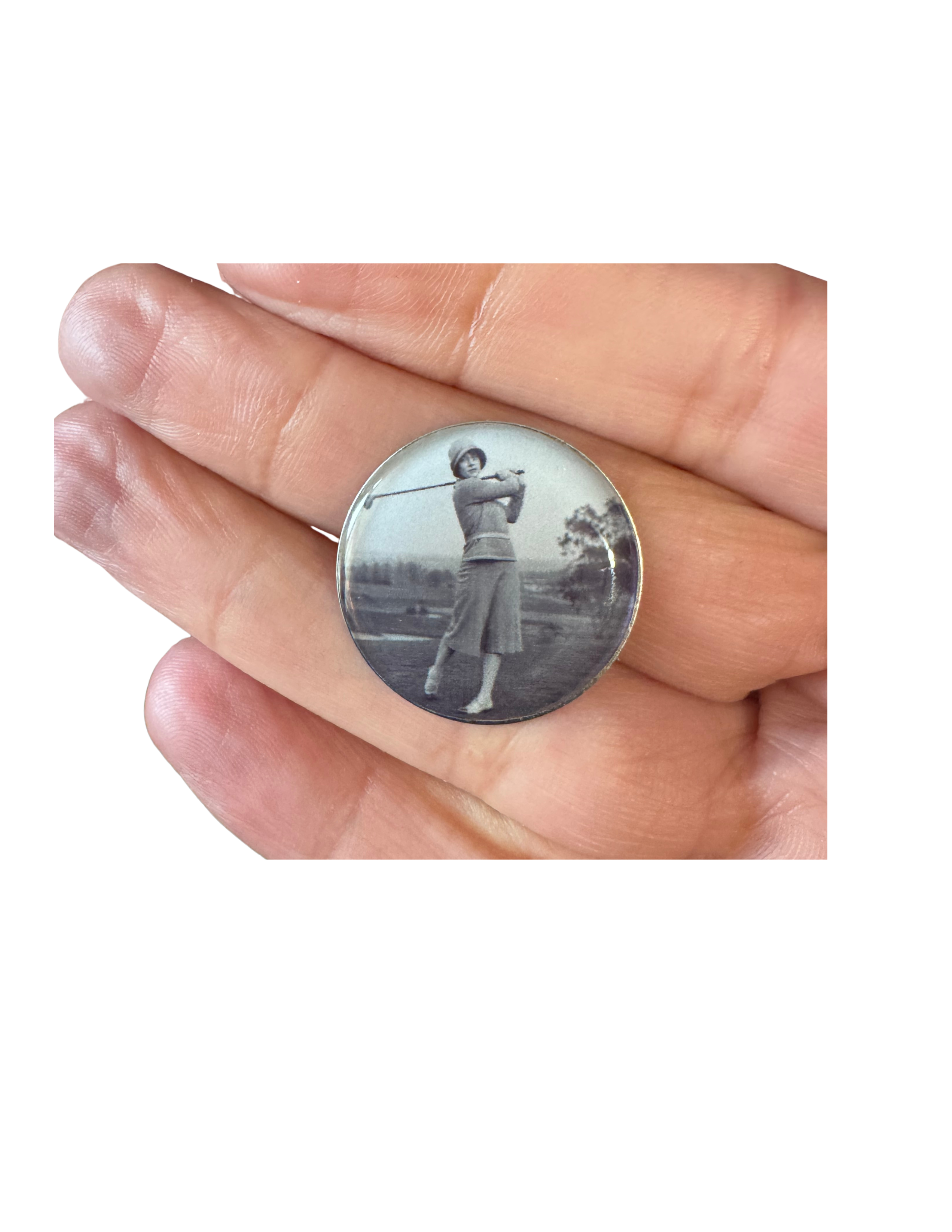 Vintage Lady Golfer Magnetic Golf Ball Marker, Women's Golf Gift