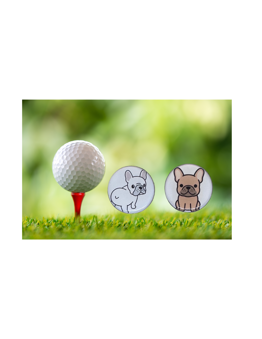French Bulldog Golf Ball Marker | Magnetic Golf Marker | Frenchie Golf Gift | Dog Lover Golf Accessory