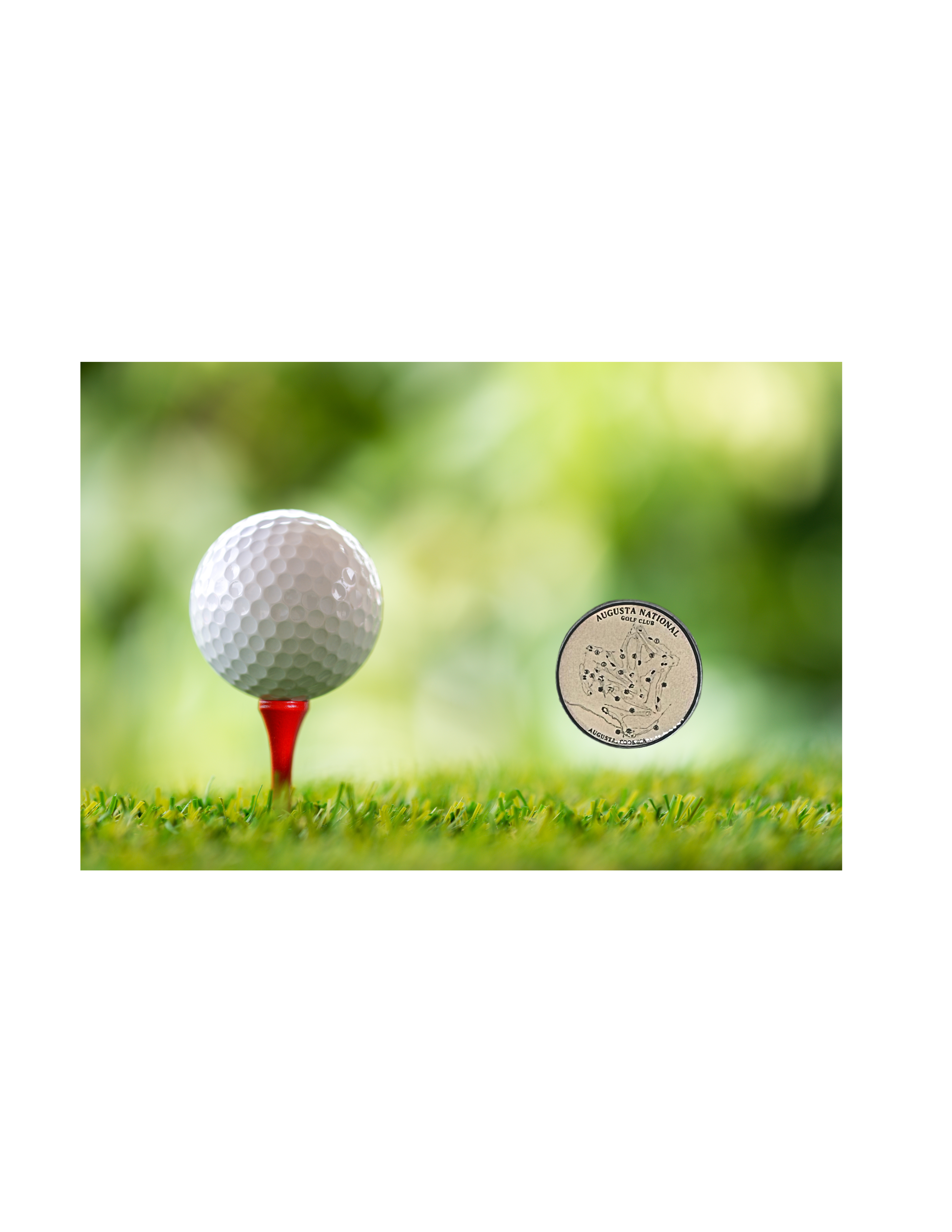 Augusta National Golf Course Map Magnetic Golf Ball Marker, Augusta Georgia Course Layout Marker