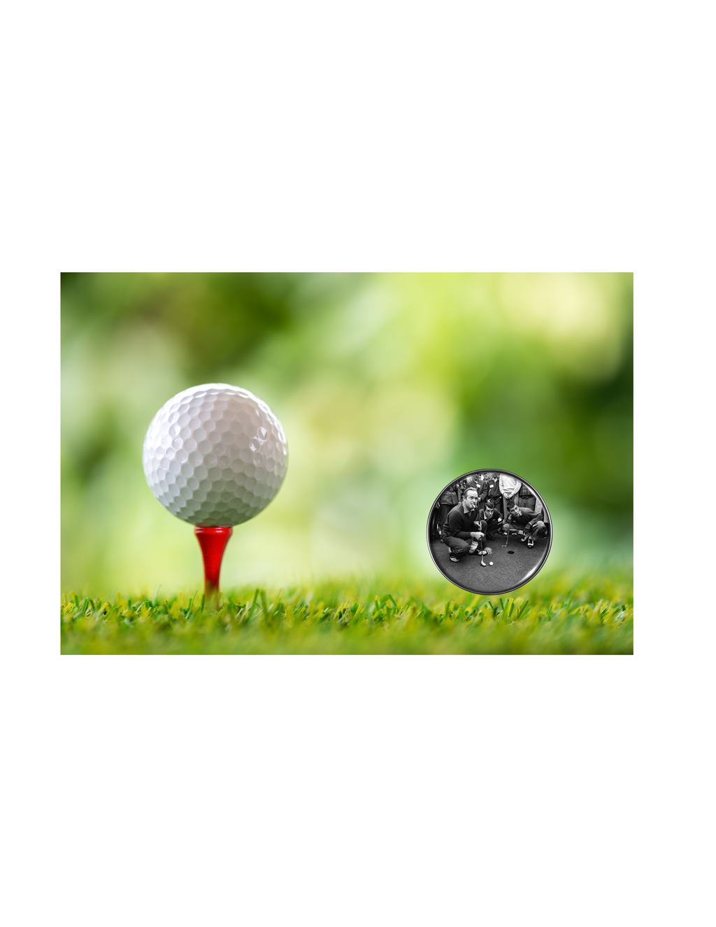 Vintage Photo Bob Hope, Dean Martin & Jerry Lewis Magnetic Golf Ball Marker, Classic Hollywood Golf Gift