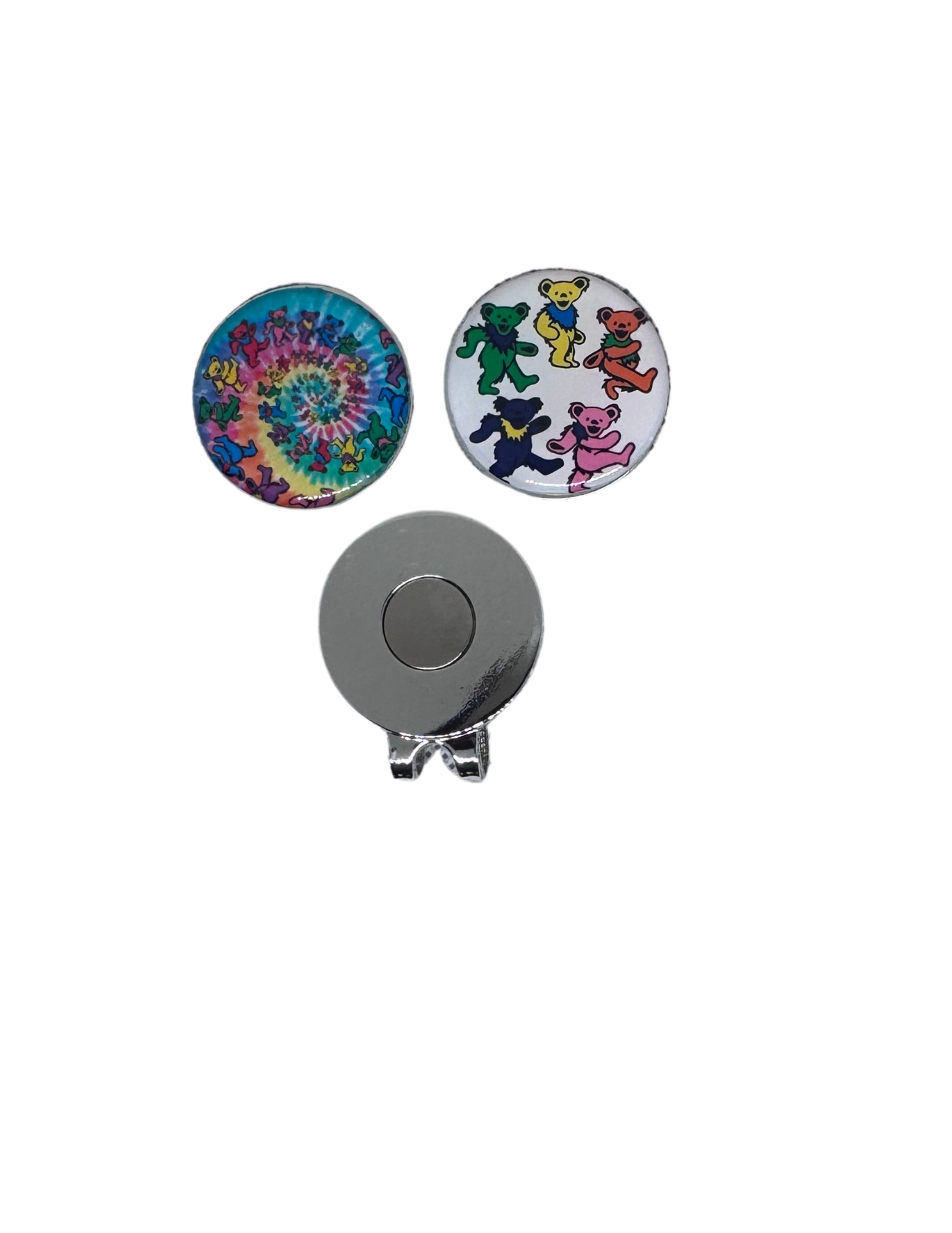 Grateful Dead Inspired Dancing Bears Magnetic Golf Ball Markers, Golf Gift for Deadheads