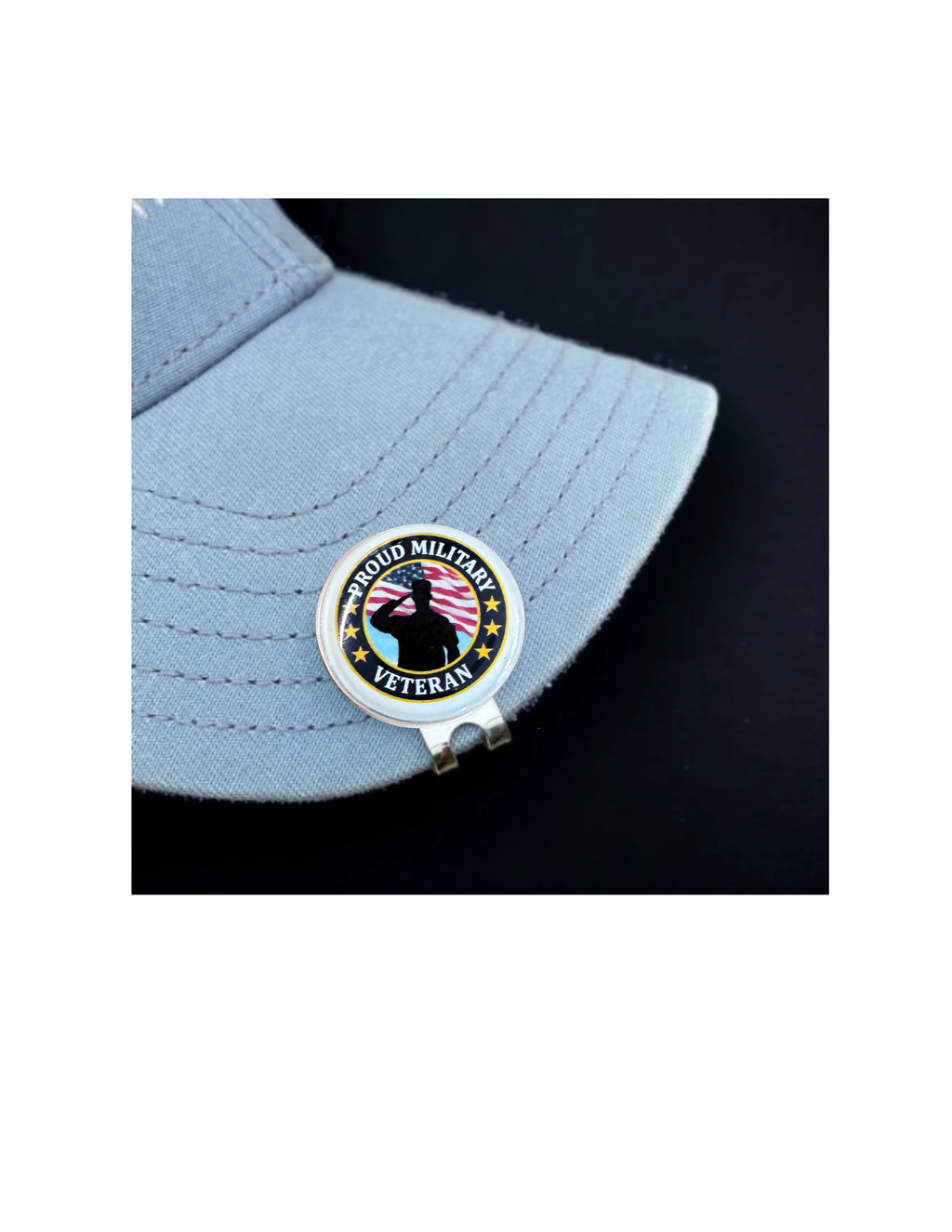 Military-Themed Magnetic Golf Ball Markers, Veteran or Active Service Member Gift