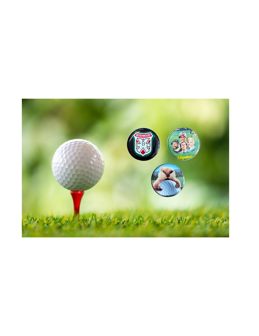 Caddy Shack Fan Golf Ball Markers, Magnetic for Hat Clip