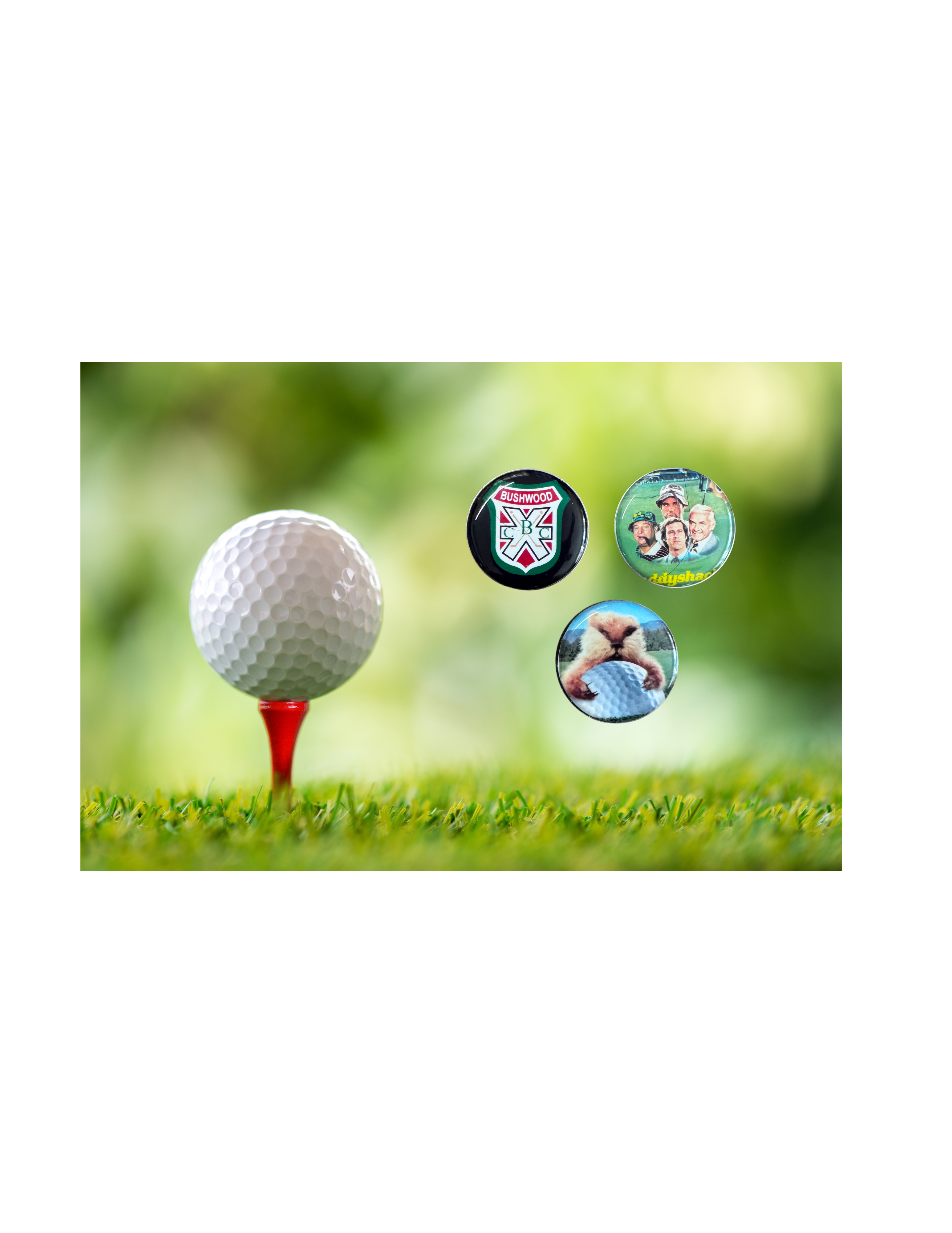 Caddy Shack Fan Golf Ball Markers, Magnetic for Hat Clip
