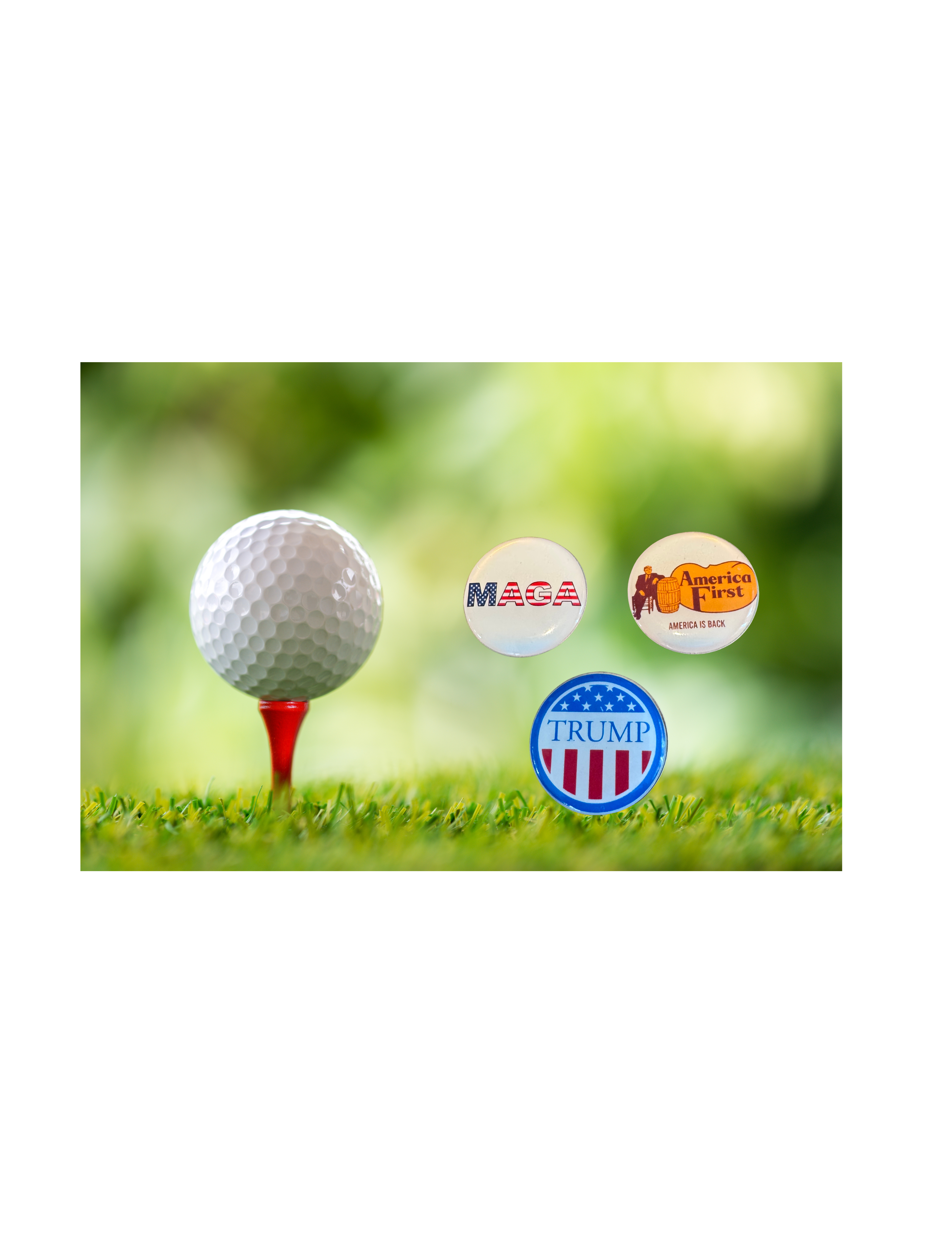 Patriotic-Inspired Magnetic Golf Ball Marker – Handmade Golf Gift for Patriotic Golfers