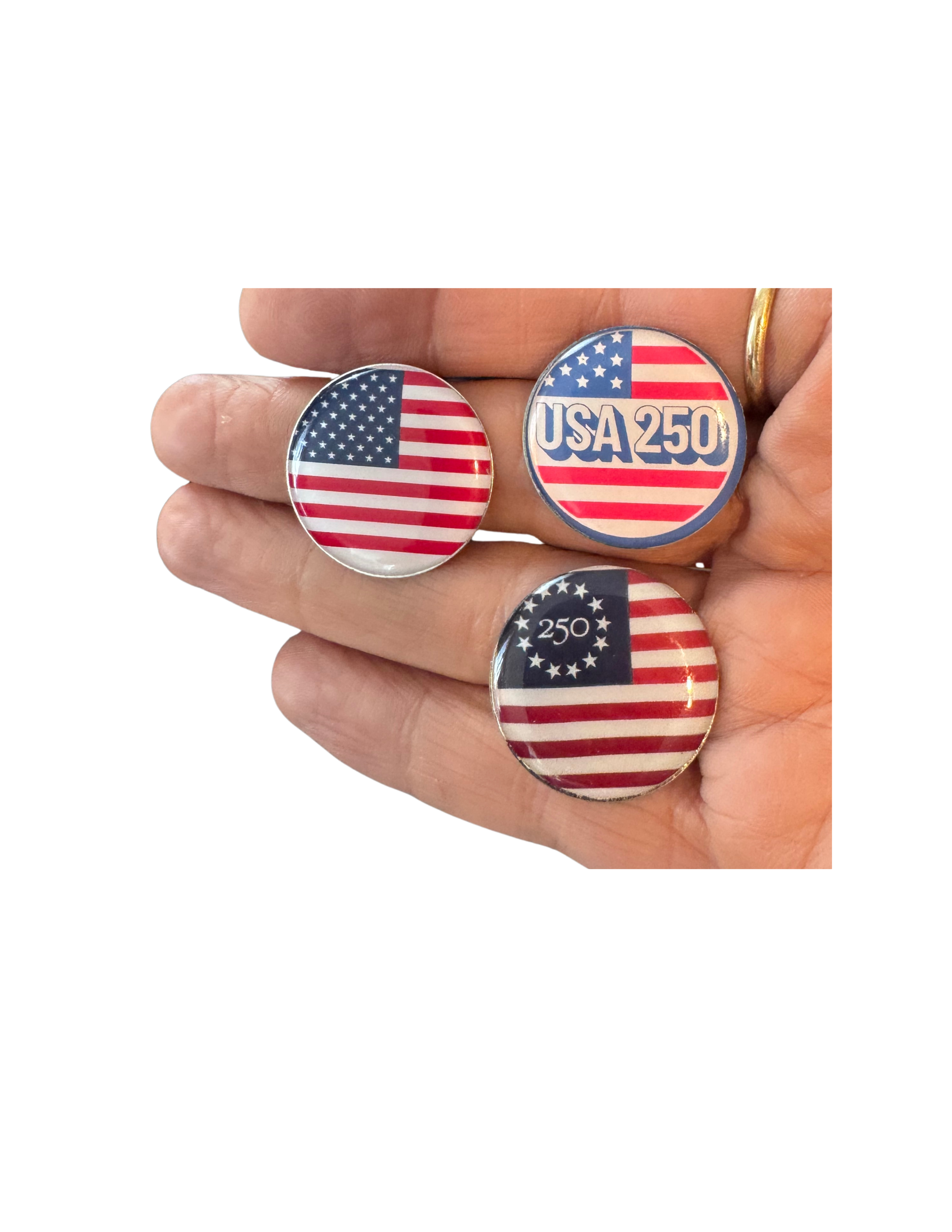 USA 250th Anniversary Magnetic Golf Ball Marker – Handmade Patriotic Golf Gift