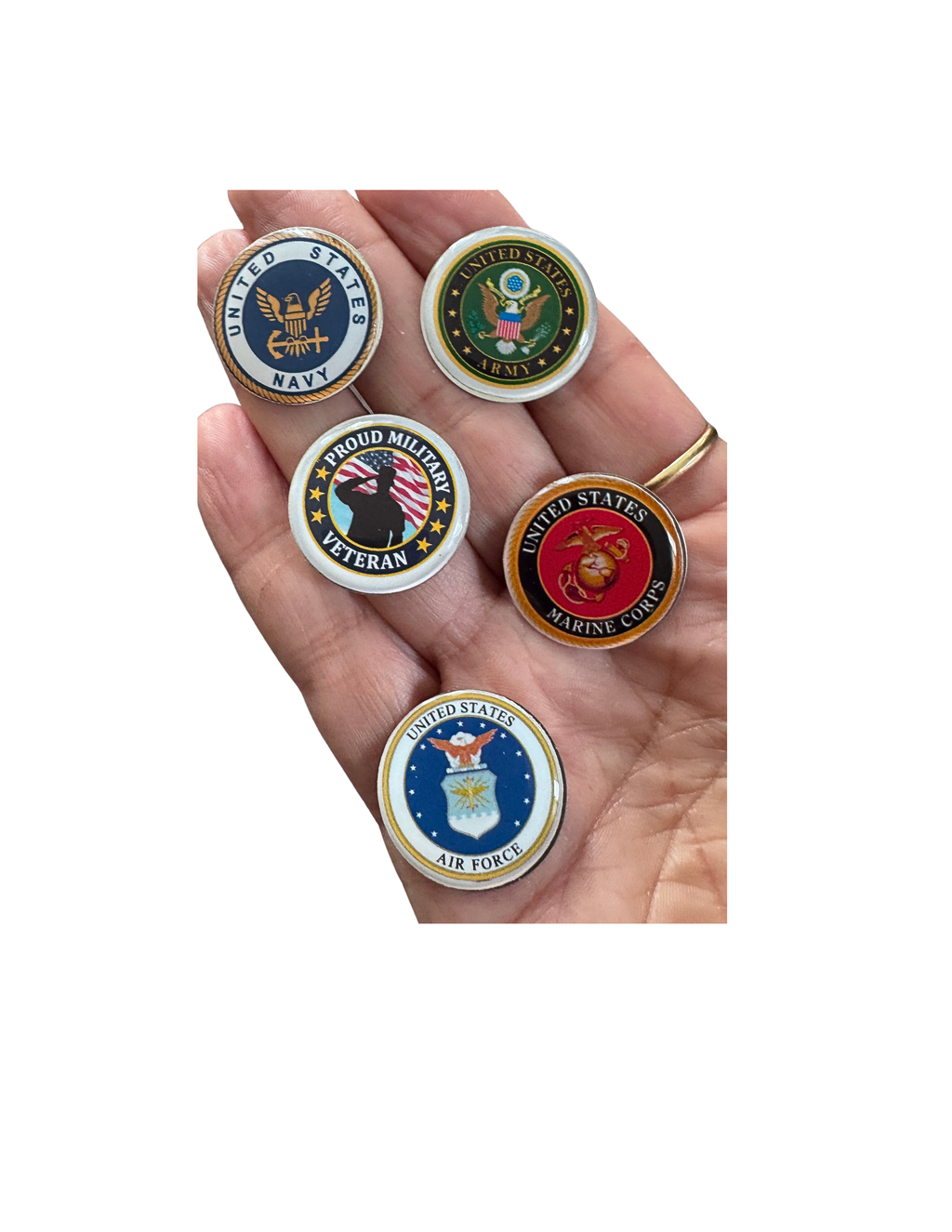 Military-Themed Magnetic Golf Ball Markers, Veteran or Active Service Member Gift