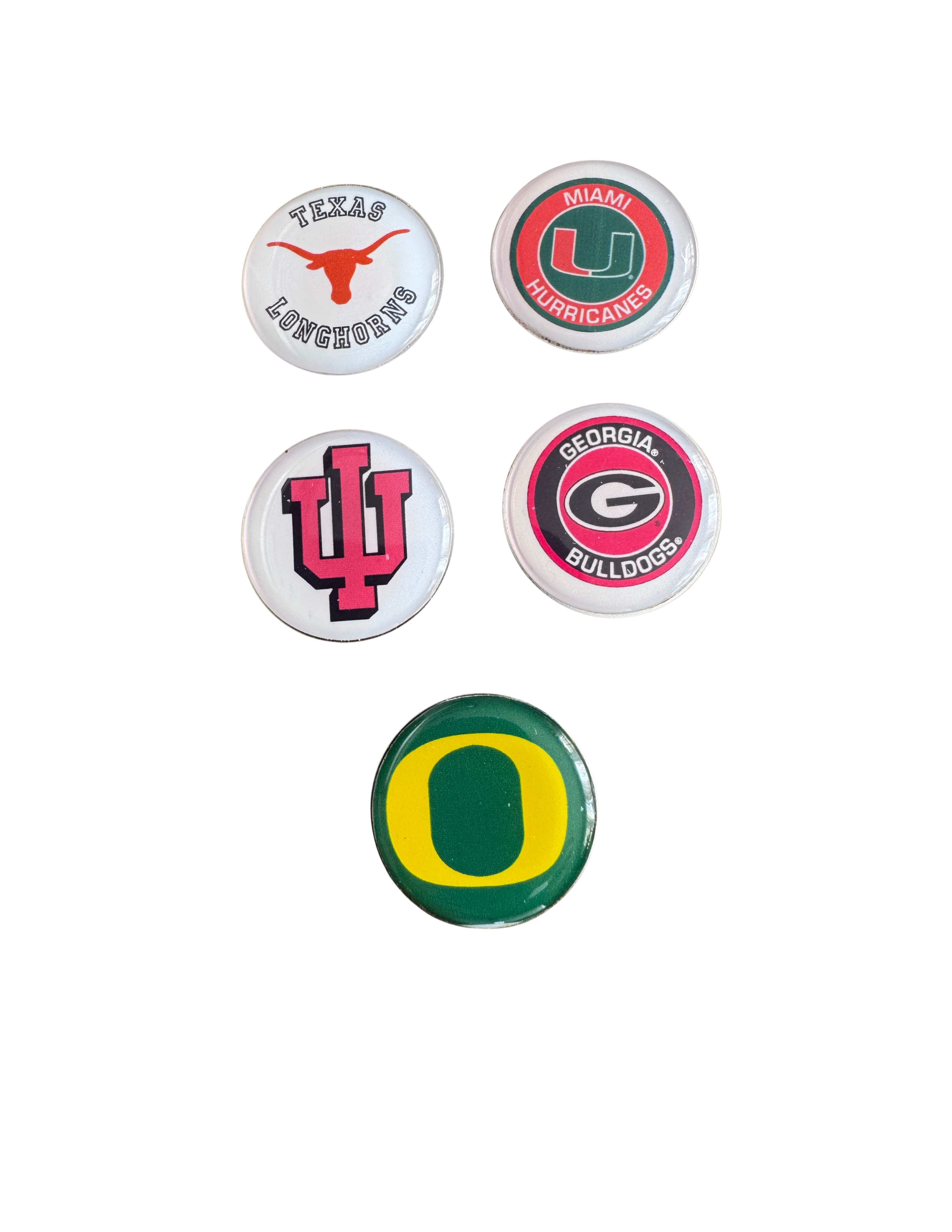 College Football Teams Golf Ball Markers, Magnetic for Hat Clip, Football Fan Golfer Gift