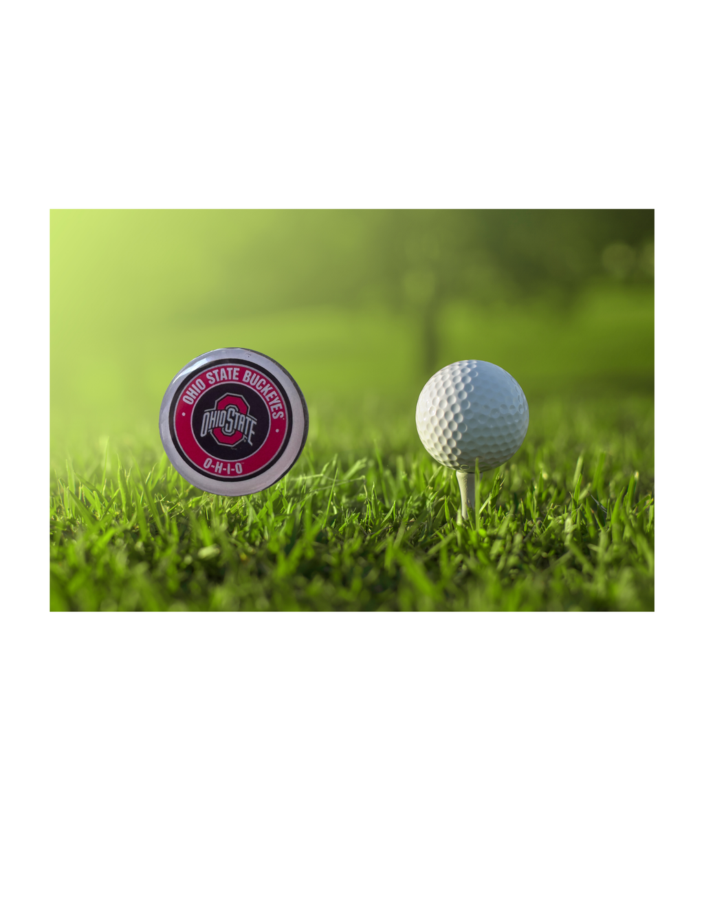 Ohio State Buckeyes Golf Ball Marker, Magnetic Accessory, Football Fan Golfer Gift