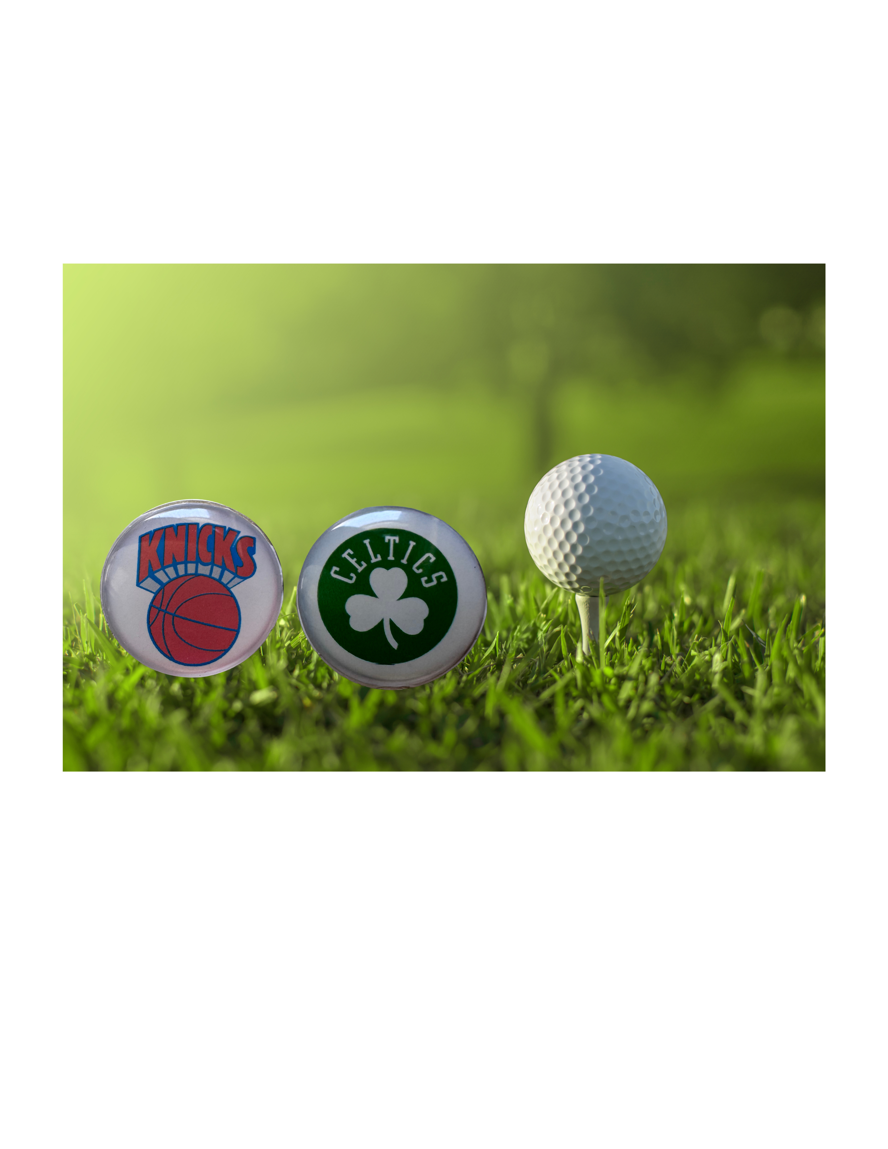 Pro Basketball Golf Ball Marker – Choose Knicks or Celtics