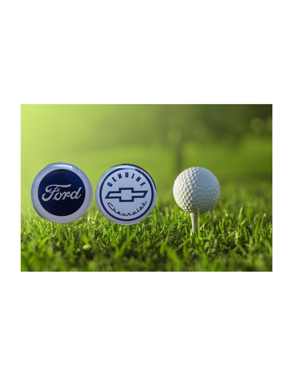 Automotive Golf Ball Markers – Unique Gift for Golfer - Choose Your Favorite Auto Brand