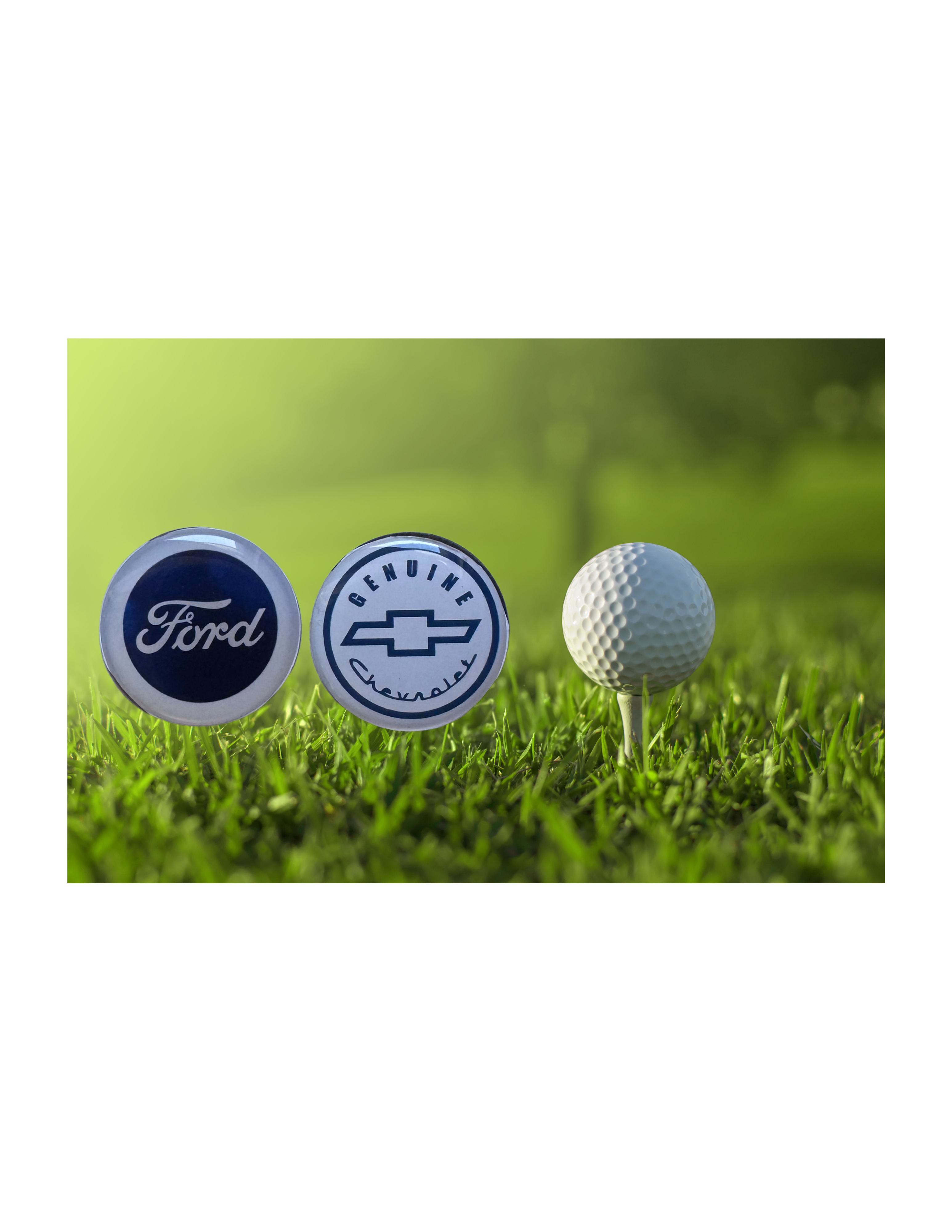 Automotive Golf Ball Markers – Unique Gift for Golfer - Choose Your Favorite Auto Brand