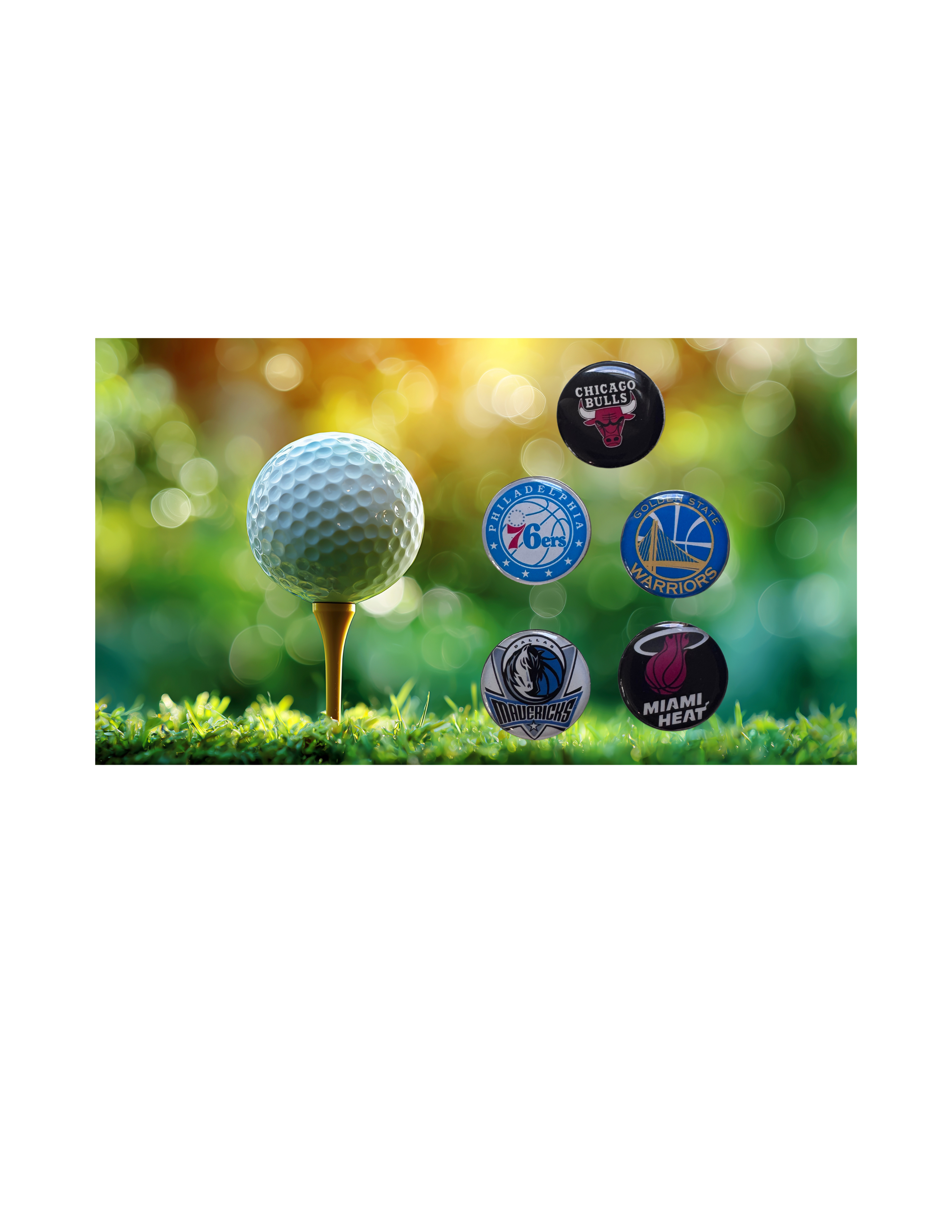 NBA Teams Golf Ball Marker Unique Football Fan Golf Gift Magnetic For Hat Clip
