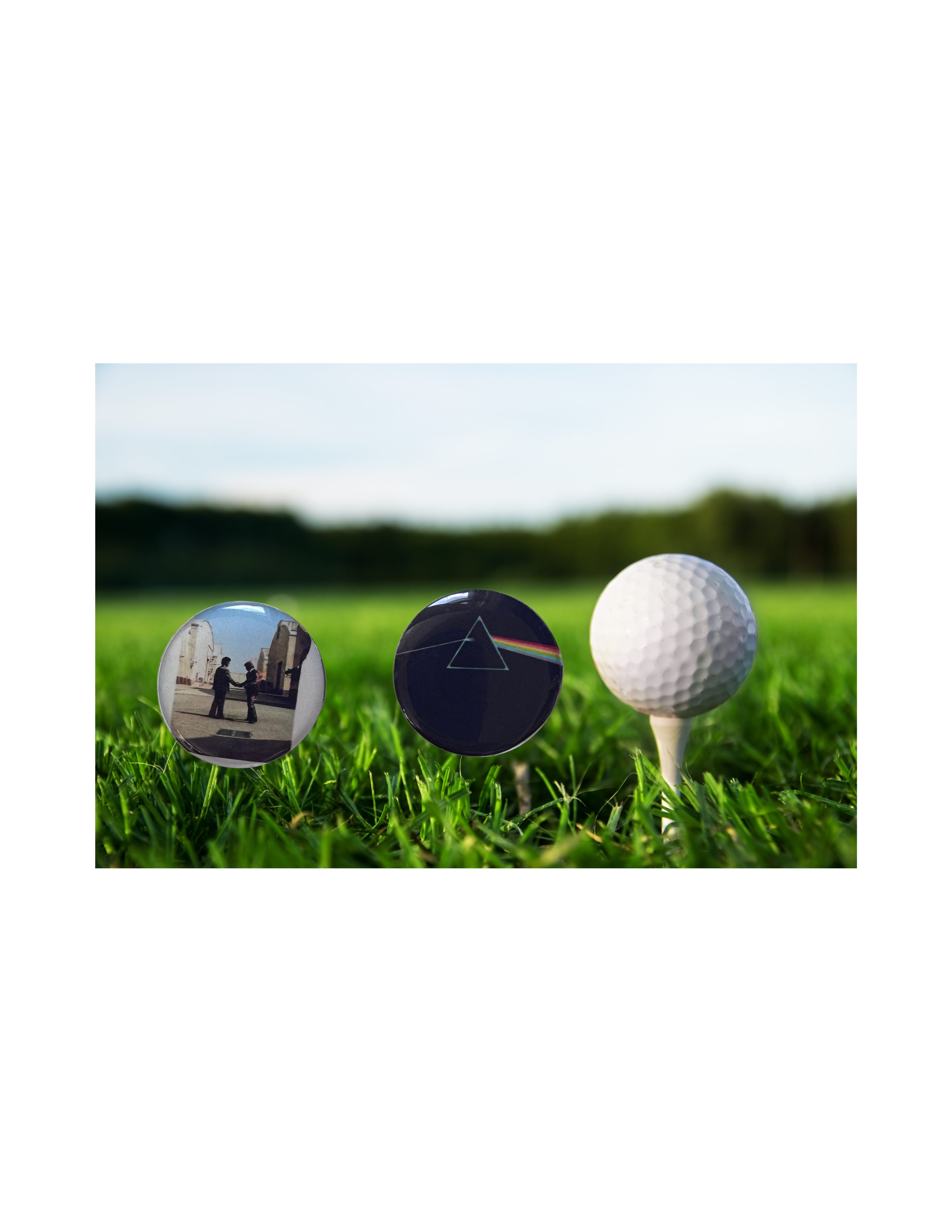 Pink Floyd Inspired Golf Ball Markers, Magnetic for Hat Clip, Unique Music Fan and Golfer Gift