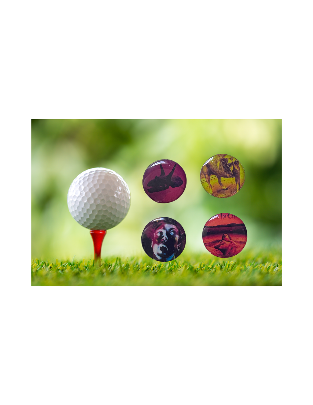 Alice in Chains Inspired Golf Ball Markers, Magnetic for Hat Clip, Unique Music Fan and Golfer Gift