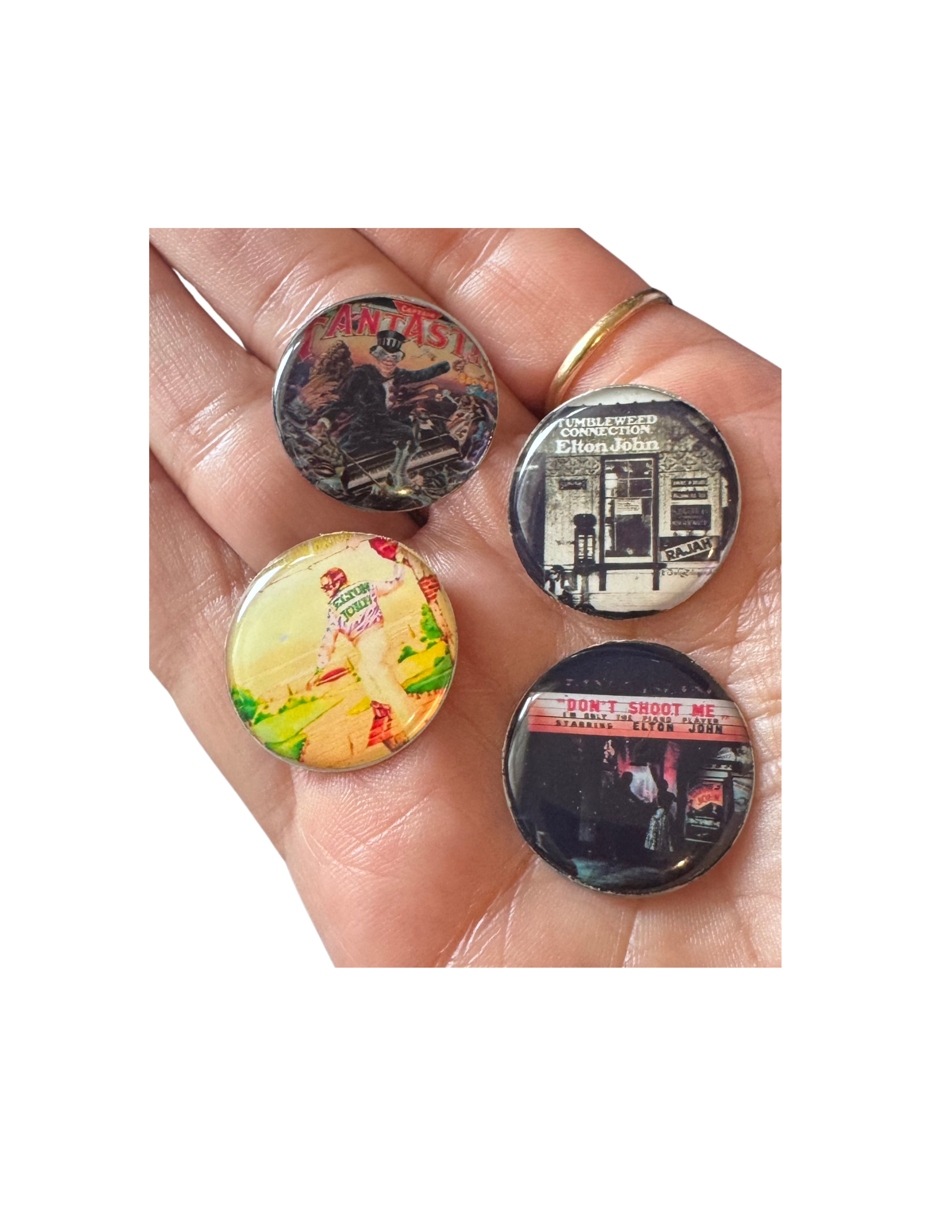 Elton John Album Art Golf Ball Markers, Magnetic Hat Clip Accessory