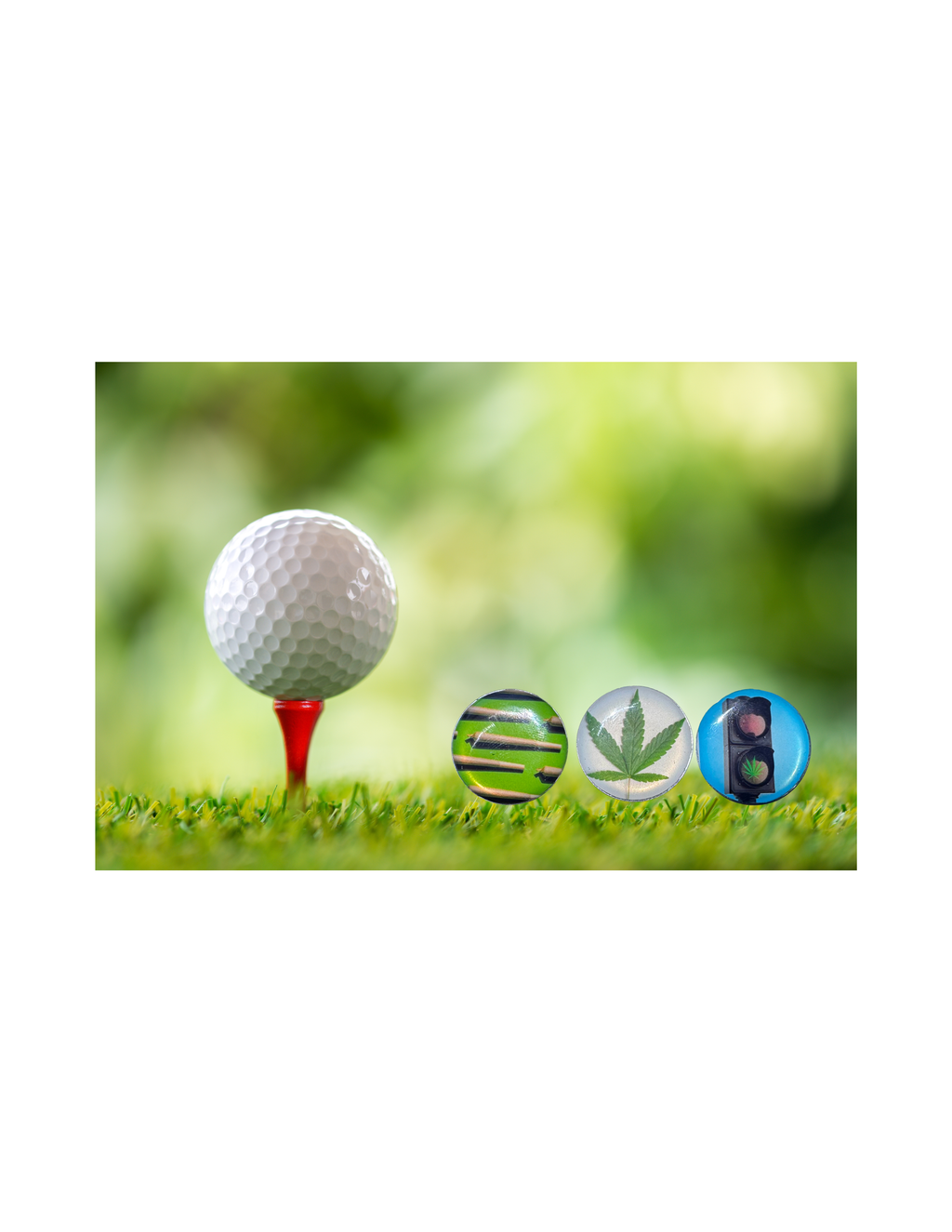 Smoker's Golf Ball Marker Weed Collection, Magnetic Hat Clip Accessory