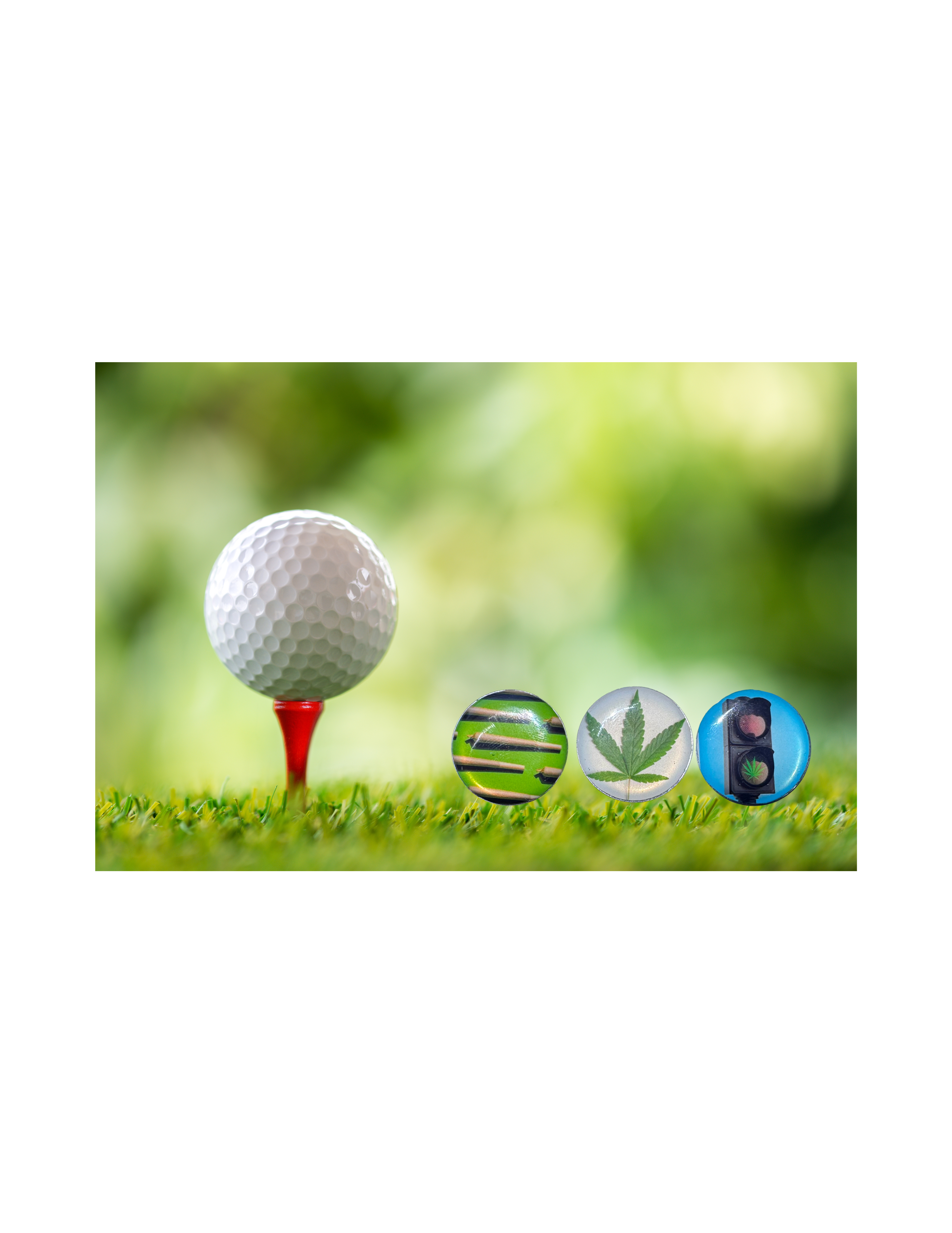 Smoker's Golf Ball Marker Weed Collection, Magnetic Hat Clip Accessory