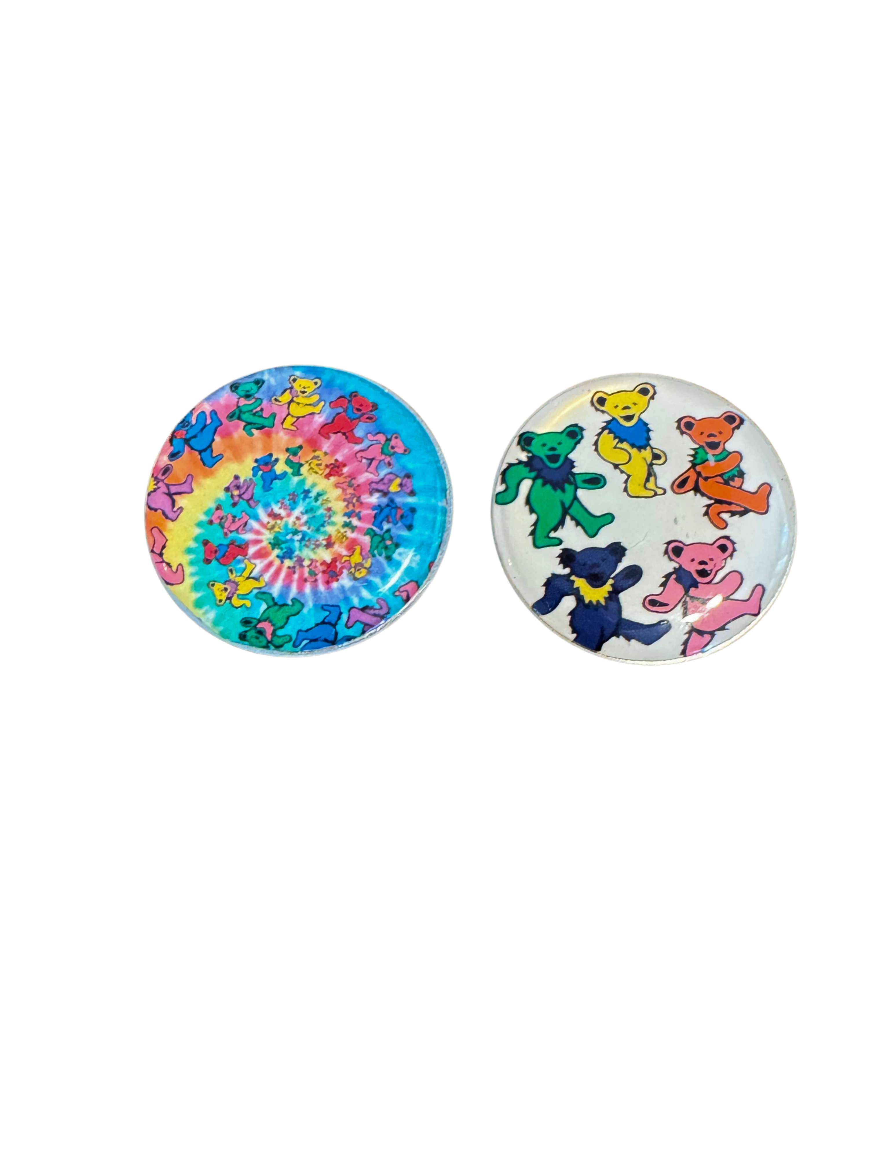 Dancing Bears Golf Ball Markers, Tie-Dye Spiral Magnetic Hat Clip Accessory
