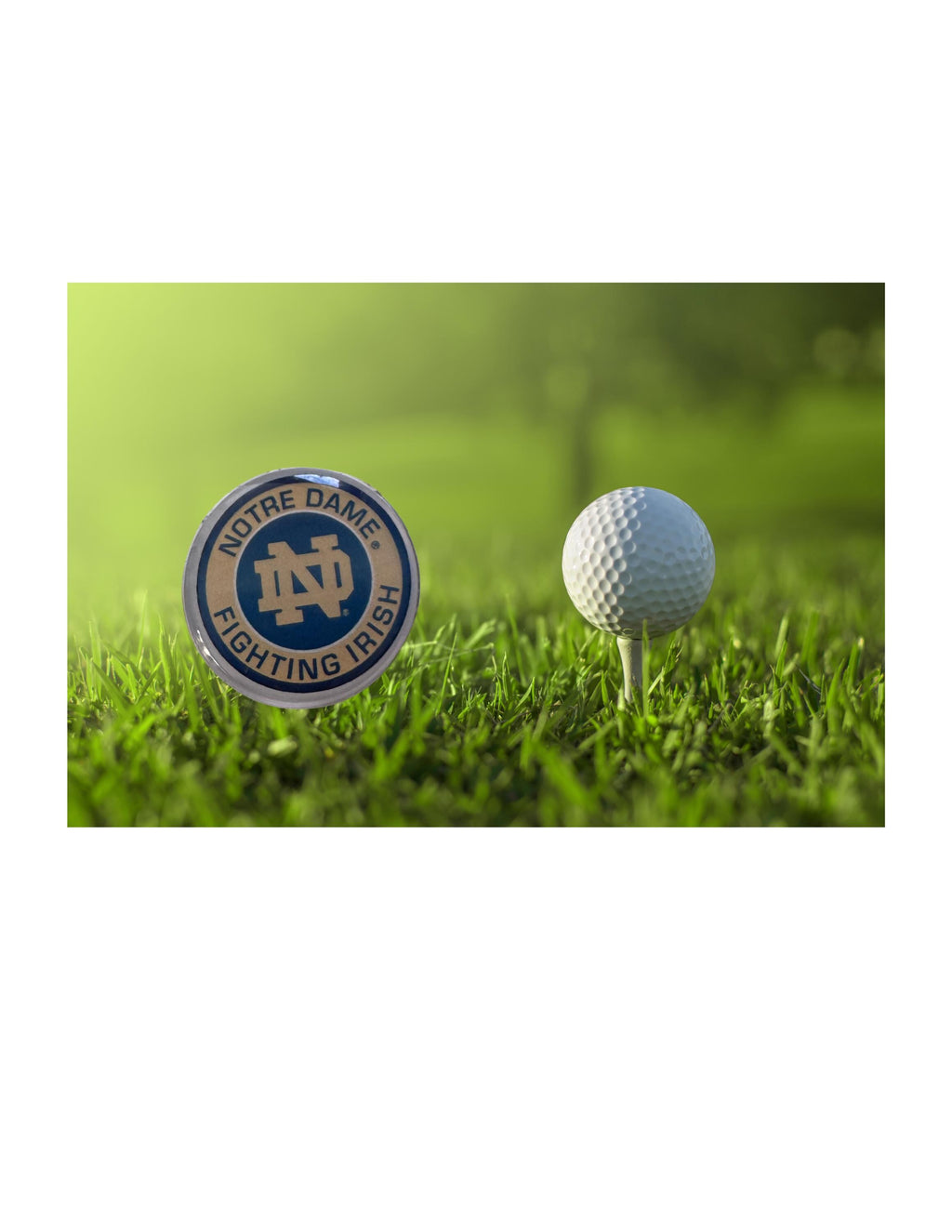 Notre Dame Fighting Irish Golf Ball Marker, Magnetic Accessory, Football Fan Golfer Gift