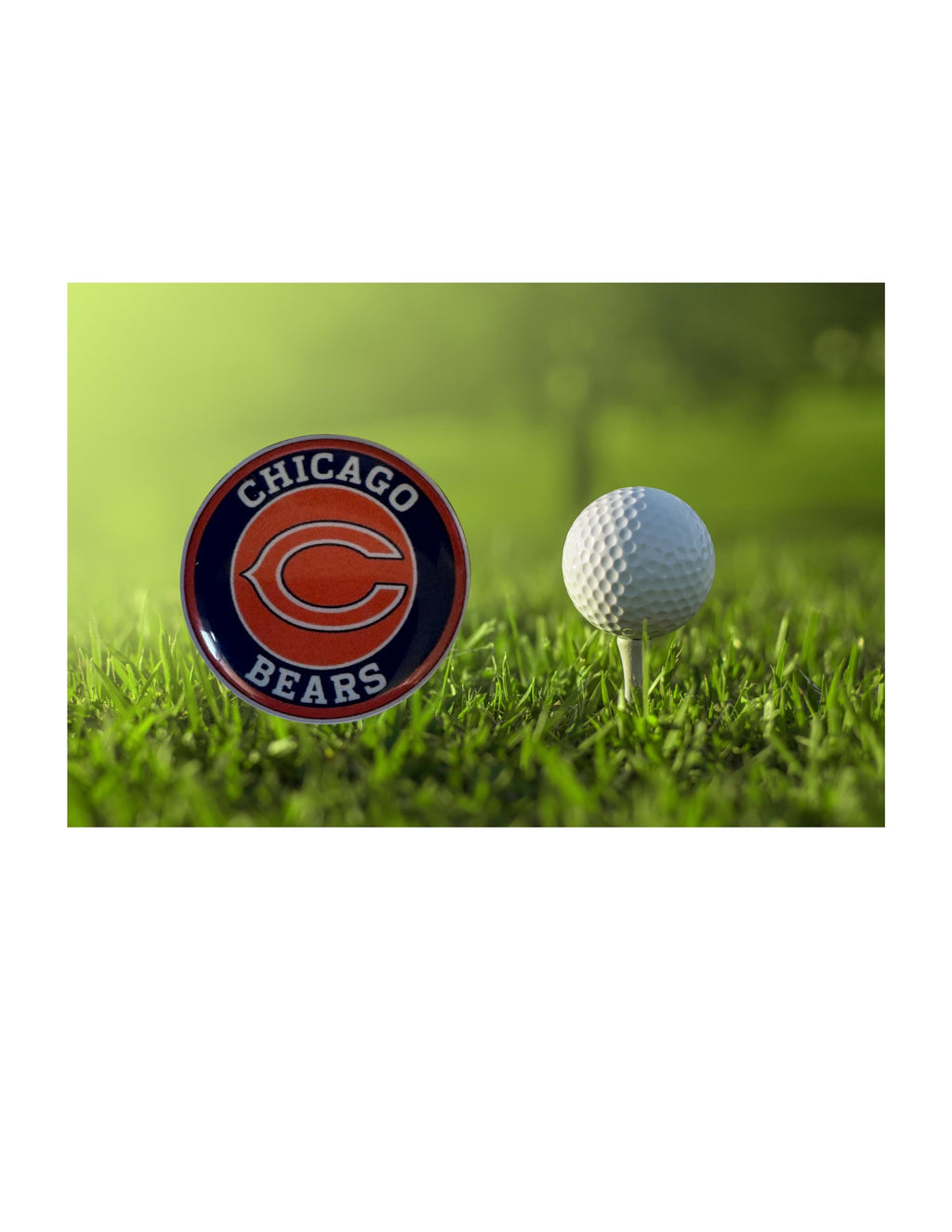 Chicago Bears-Inspired Magnetic Golf Ball Marker | Handmade Golf Gift for Bears Football Fans