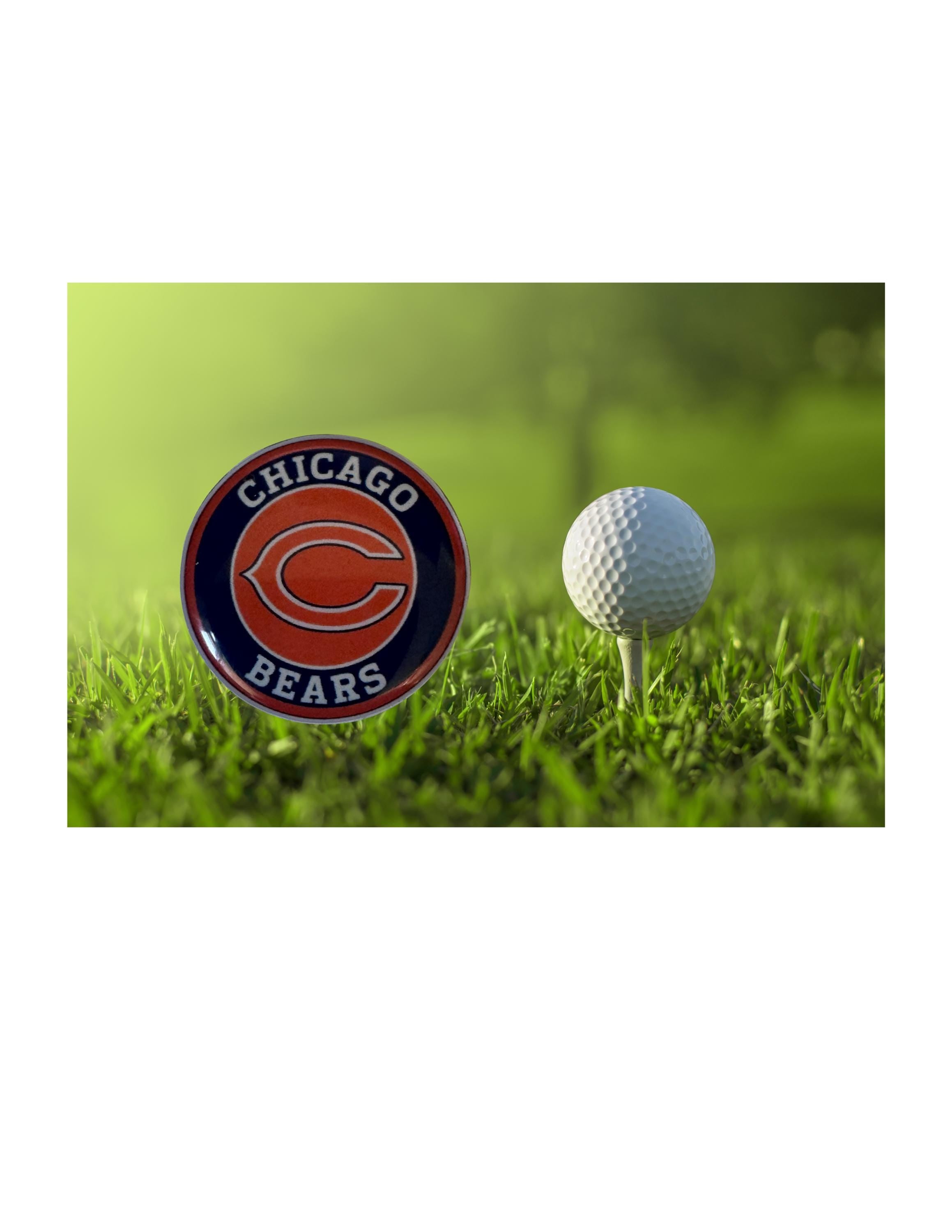 Chicago Bears Golf Ball Marker, Magnetic Accessory, Football Fan Golfer Gift