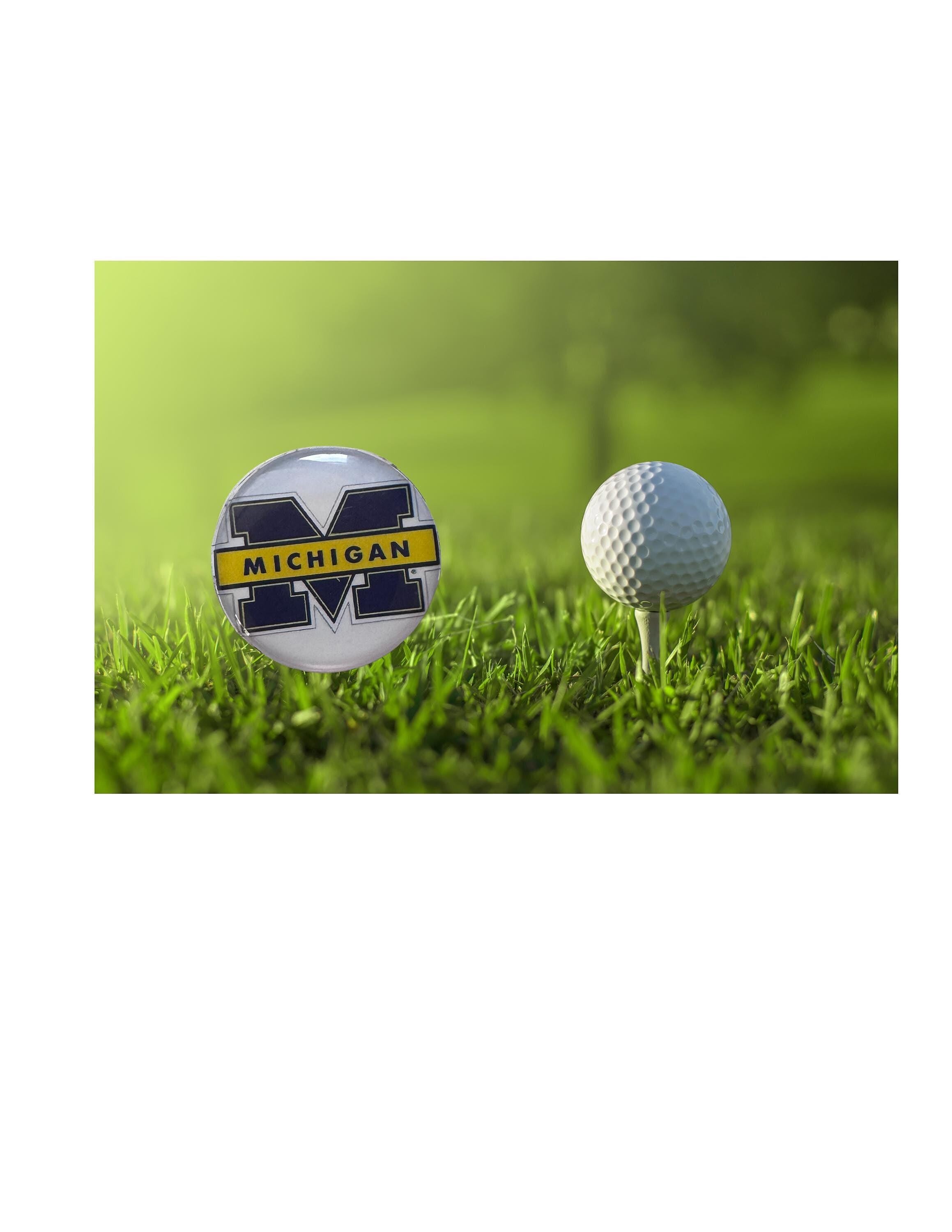 Michigan State Wolverines Golf Ball Marker, Magnetic Accessory, Football Fan Golfer Gift